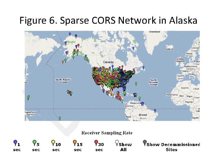 Figure 6. Sparse CORS Network in Alaska 