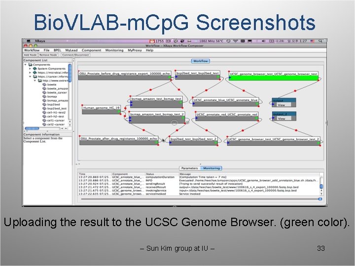 Bio. VLAB-m. Cp. G Screenshots Uploading the result to the UCSC Genome Browser. (green