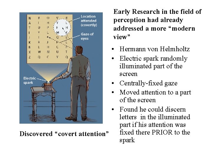 Early Research in the field of perception had already addressed a more “modern view”