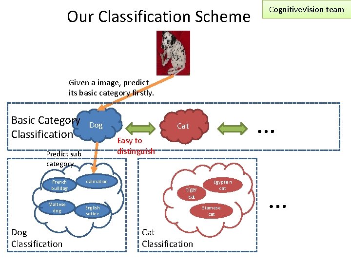 Our Classification Scheme Cognitive. Vision team Given a image, predict its basic category firstly.