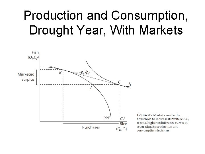 Production and Consumption, Drought Year, With Markets 