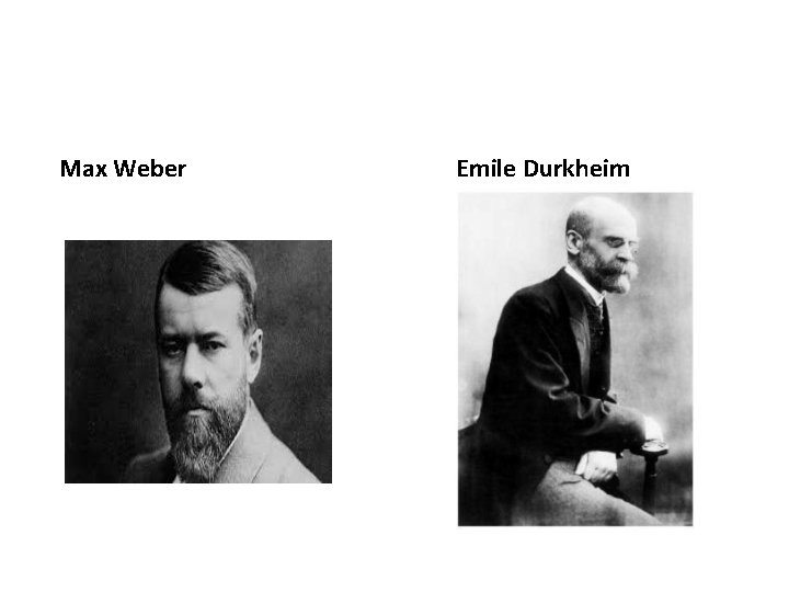 Max Weber Emile Durkheim 