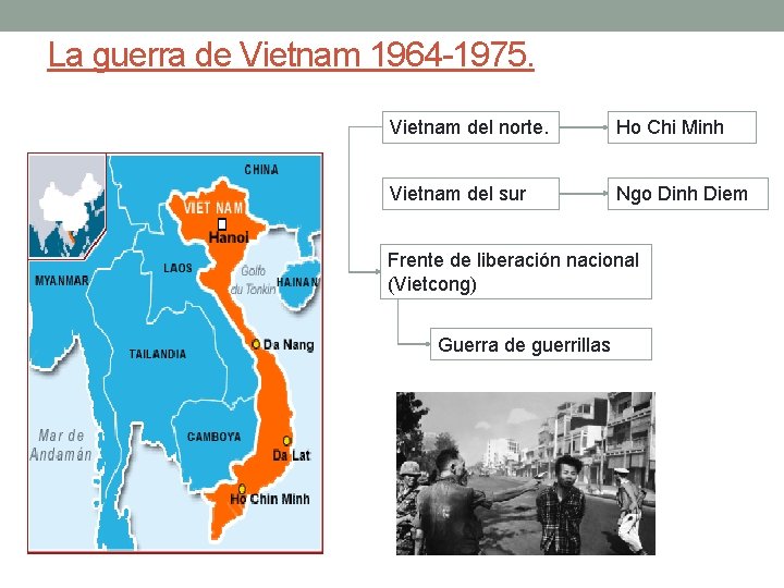La guerra de Vietnam 1964 -1975. Vietnam del norte. Ho Chi Minh Vietnam del
