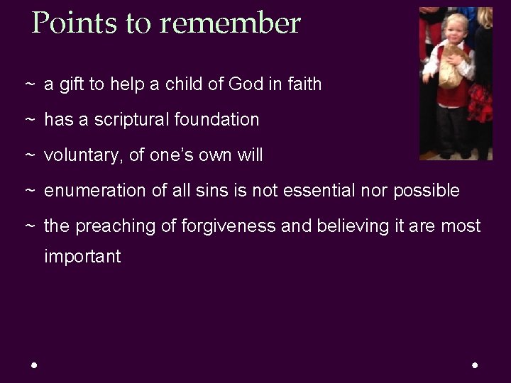 Points to remember ~ a gift to help a child of God in faith Points to remember ~ a gift to help a child of God in faith