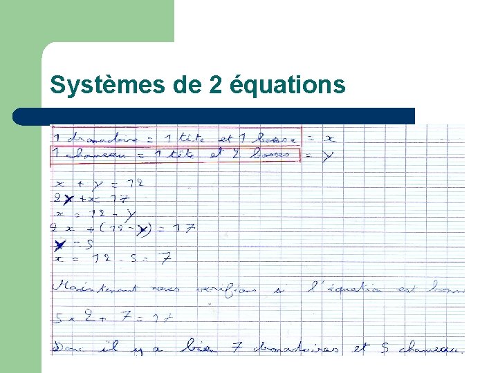 Systèmes de 2 équations 