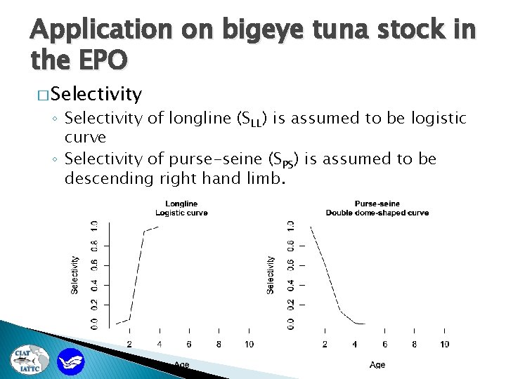 Application on bigeye tuna stock in the EPO � Selectivity ◦ Selectivity of longline