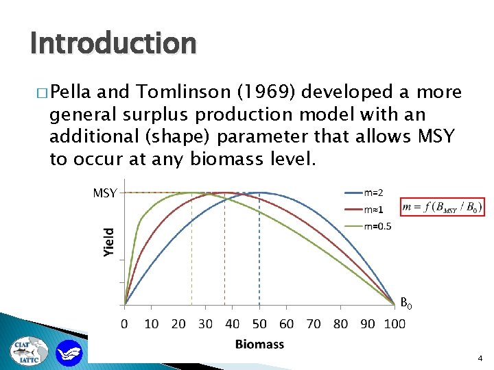 Introduction � Pella and Tomlinson (1969) developed a more general surplus production model with