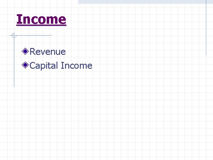 Income Revenue Capital Income 