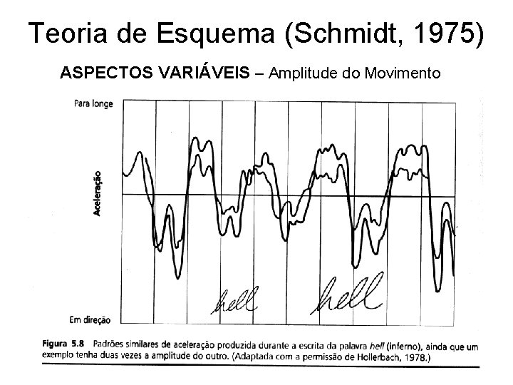 Teoria de Esquema (Schmidt, 1975) ASPECTOS VARIÁVEIS – Amplitude do Movimento 