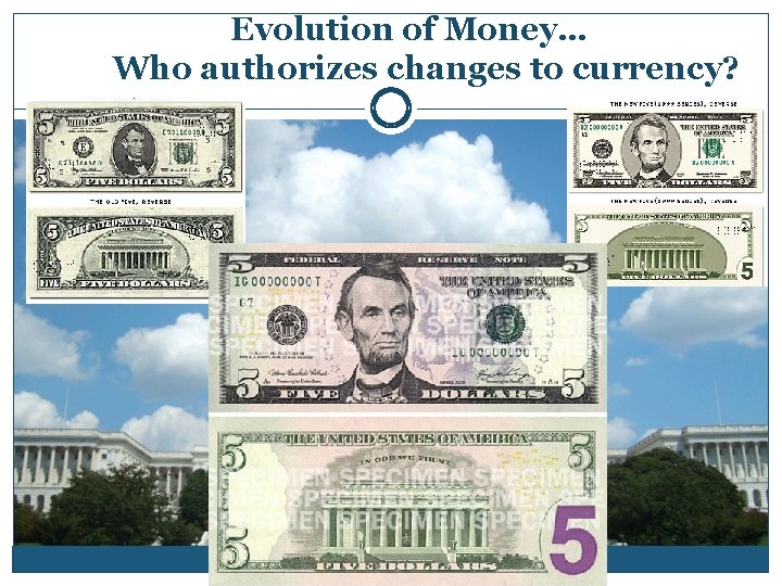 Evolution of Money… Who authorizes changes to currency? 