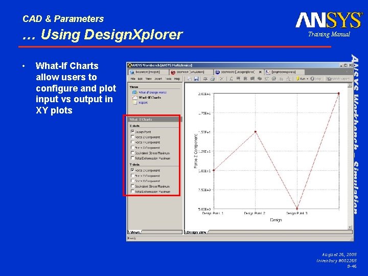 CAD & Parameters … Using Design. Xplorer What-If Charts allow users to configure and