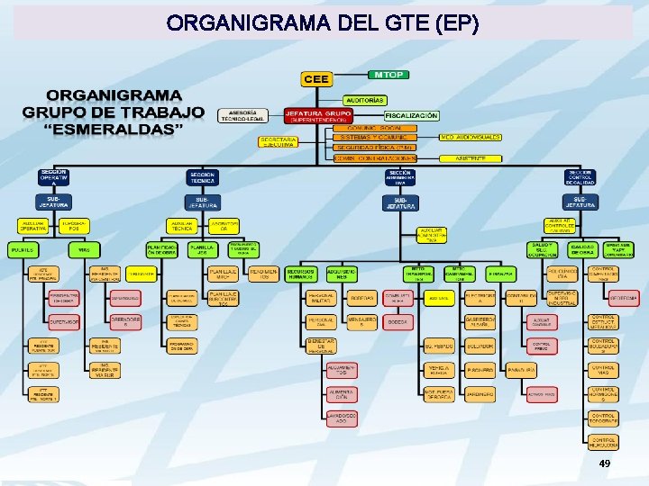 ORGANIGRAMA DEL GTE (EP) 49 