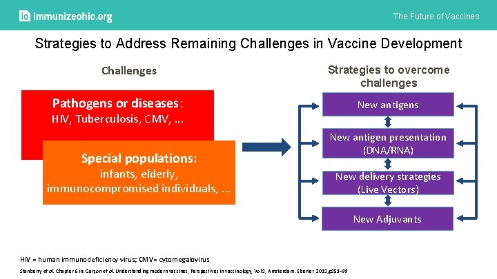 The Future of Vaccines Strategies to Address Remaining Challenges in Vaccine Development Challenges Strategies