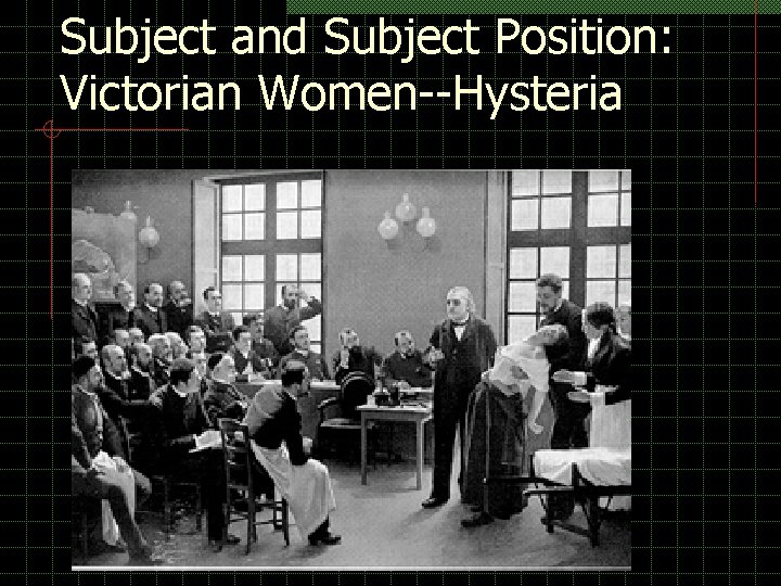 Subject and Subject Position: Victorian Women--Hysteria Subject and Subject Position: Victorian Women--Hysteria