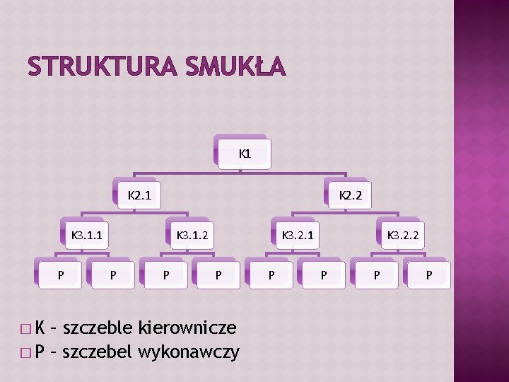 STRUKTURA SMUKŁA K 1 K 2. 2 K 3. 1. 1 P �K K