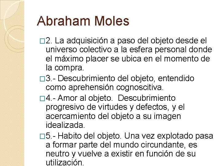 Teora De Los Objetos Abraham Moles Andre Ricard