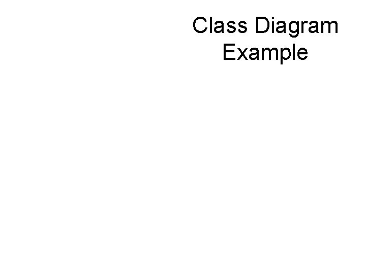 Class Diagram Example 
