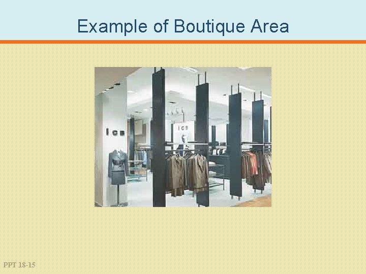 Example of Boutique Area PPT 18 -15 