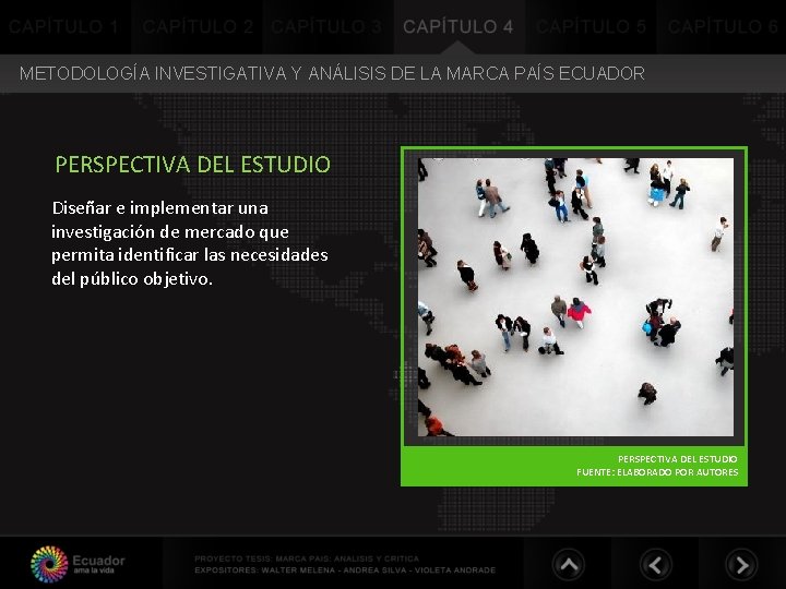 METODOLOGÍA INVESTIGATIVA Y ANÁLISIS DE LA MARCA PAÍS ECUADOR PERSPECTIVA DEL ESTUDIO Diseñar e METODOLOGÍA INVESTIGATIVA Y ANÁLISIS DE LA MARCA PAÍS ECUADOR PERSPECTIVA DEL ESTUDIO Diseñar e