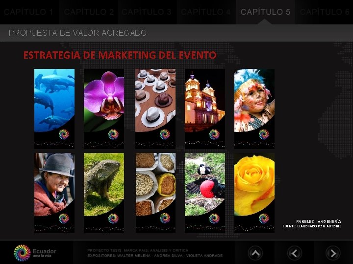 PROPUESTA DE VALOR AGREGADO ESTRATEGIA DE MARKETING DEL EVENTO PANELES IMAGENERÍA FUENTE: ELABORADO POR PROPUESTA DE VALOR AGREGADO ESTRATEGIA DE MARKETING DEL EVENTO PANELES IMAGENERÍA FUENTE: ELABORADO POR