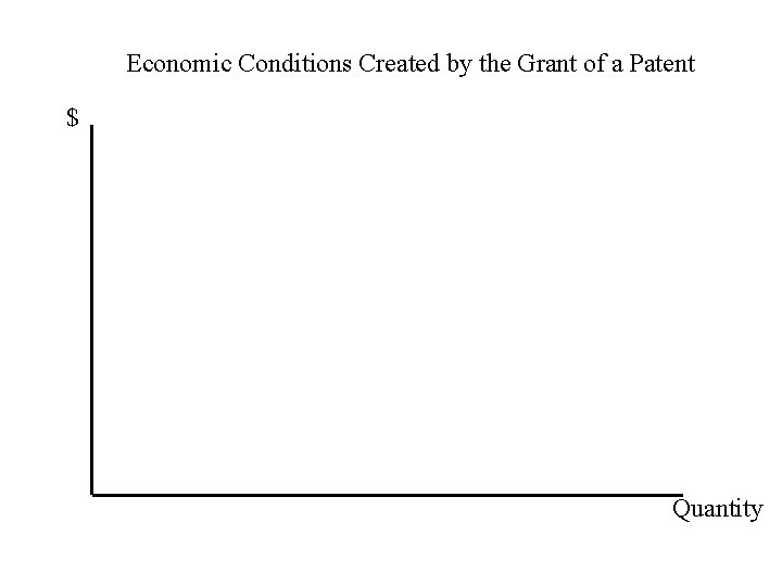 Economic Conditions Created by the Grant of a Patent $ Quantity 