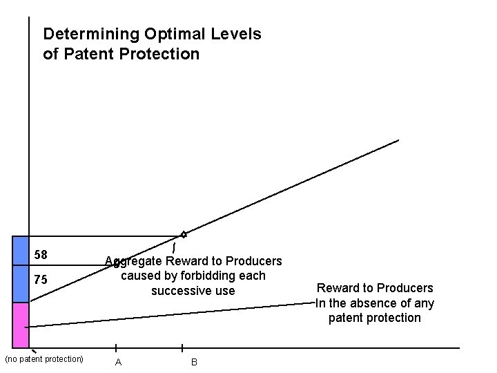 Determining Optimal Levels of Patent Protection 58 75 (no patent protection) Aggregate Reward to
