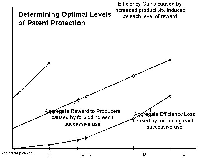 Determining Optimal Levels of Patent Protection Efficiency Gains caused by increased productivity induced by