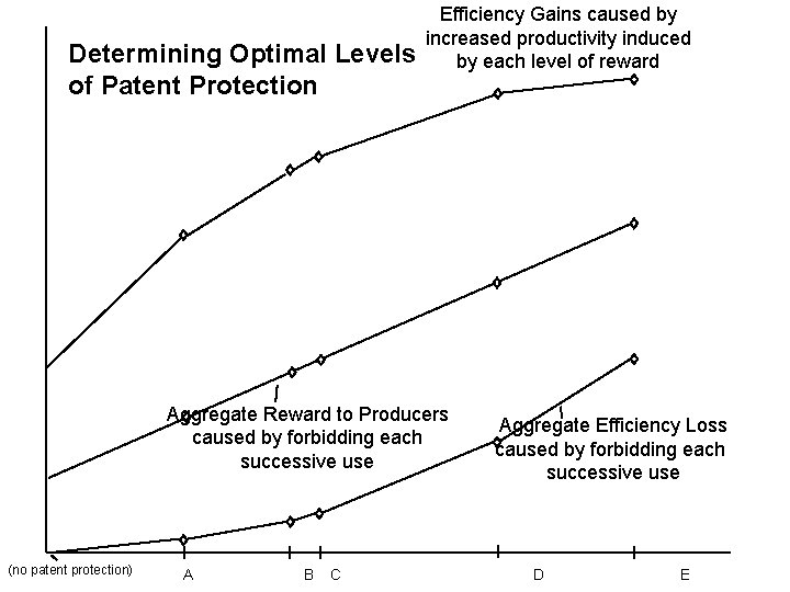 Determining Optimal Levels of Patent Protection Efficiency Gains caused by increased productivity induced by