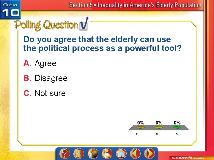 Do you agree that the elderly can use the political process as a powerful