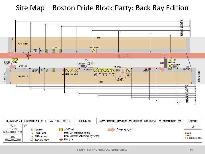 Site Map – Boston Pride Block Party: Back Bay Edition Boston Pride Emergency Operations