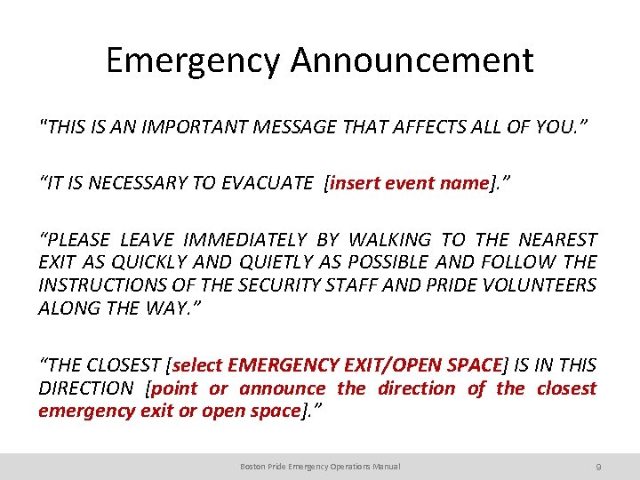 Emergency Announcement "THIS IS AN IMPORTANT MESSAGE THAT AFFECTS ALL OF YOU. ” “IT