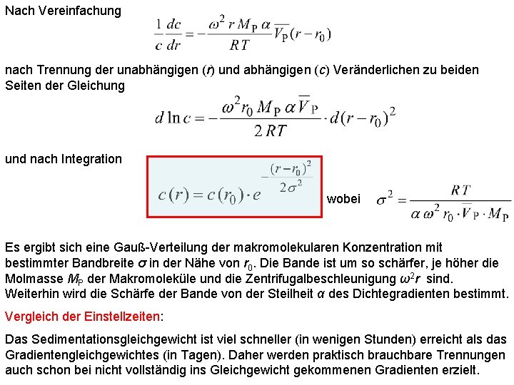 Nach Vereinfachung nach Trennung der unabhängigen (r) und abhängigen (c) Veränderlichen zu beiden Seiten