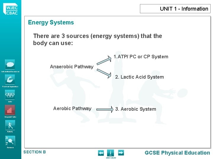 UNIT 1 - Information Energy Systems There are 3 sources (energy systems) that the