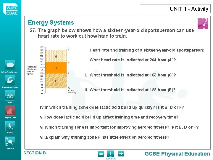 UNIT 1 - Activity Energy Systems 27. The graph below shows how a sixteen-year-old