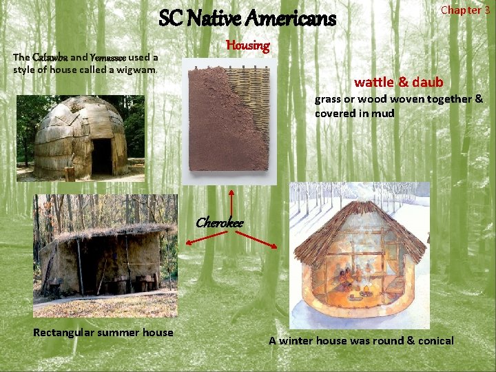 SC Native Americans The Catawba and Yemassee used a style of house called a