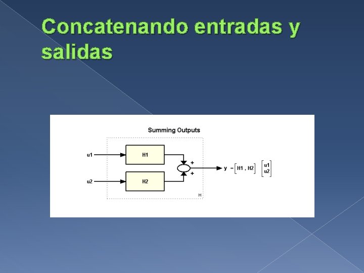 Concatenando entradas y salidas 