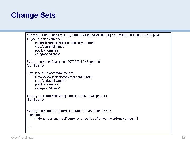 Change Sets 'From Squeak 3. 9 alpha of 4 July 2005 [latest update: #7006]