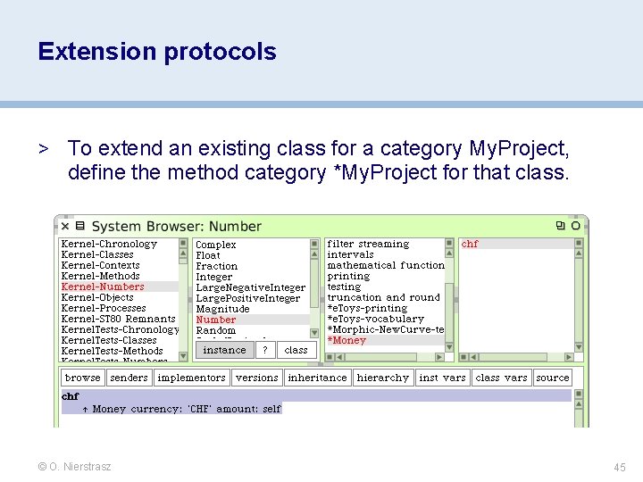 Extension protocols > To extend an existing class for a category My. Project, define Extension protocols > To extend an existing class for a category My. Project, define