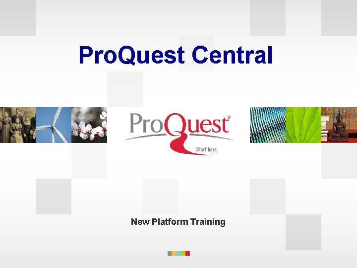Pro. Quest Central New Platform Training 