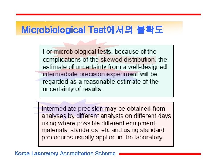 Microbiological Test에서의 불확도 Korea Laboratory Accreditation Scheme Microbiological Test에서의 불확도 Korea Laboratory Accreditation Scheme
