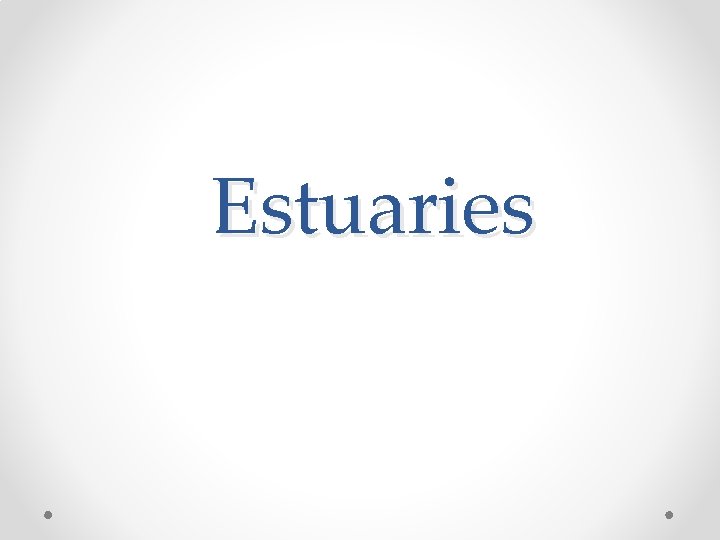 Estuaries 