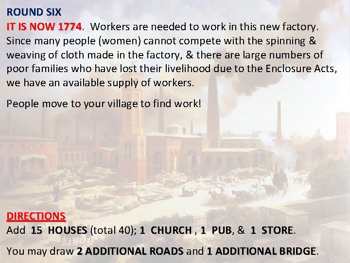 ROUND SIX IT IS NOW 1774 Workers are needed to work in this new