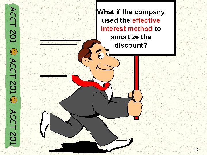 ACCT 201 What if the company used the effective interest method to amortize the