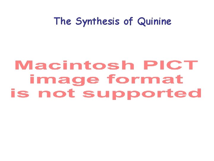 The Synthesis of Quinine 