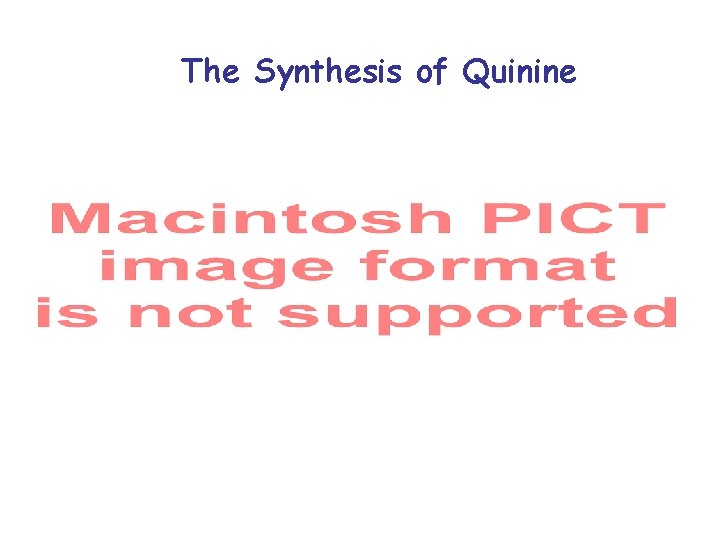 The Synthesis of Quinine 