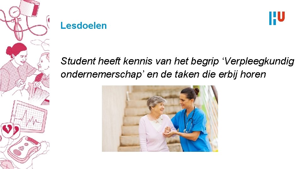 Lesdoelen Student heeft kennis van het begrip ‘Verpleegkundig ondernemerschap’ en de taken die erbij