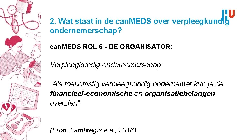 2. Wat staat in de can. MEDS over verpleegkundig ondernemerschap? can. MEDS ROL 6