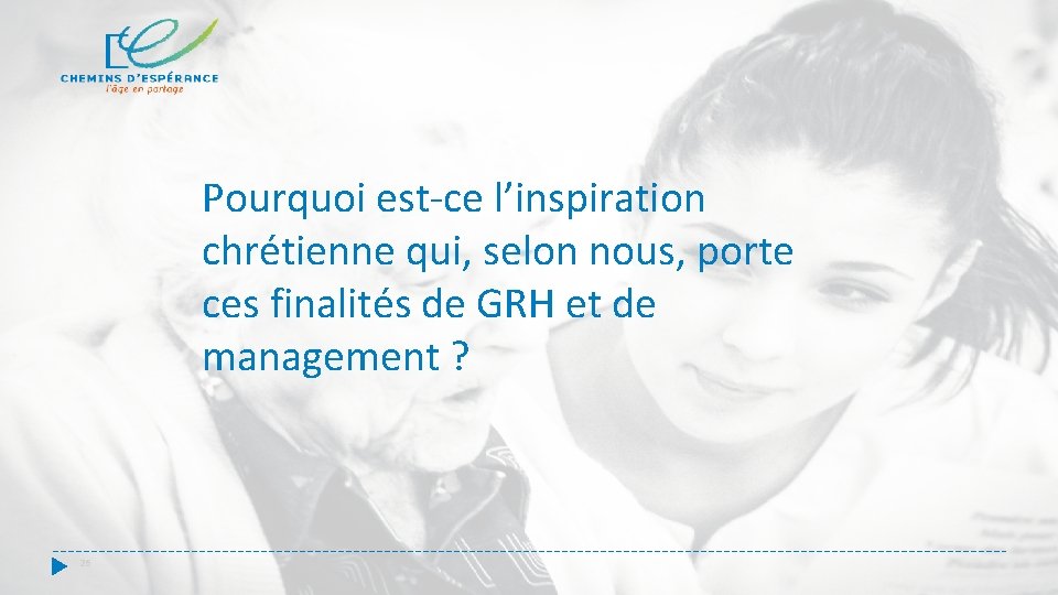 Pourquoi est-ce l’inspiration chrétienne qui, selon nous, porte ces finalités de GRH et de