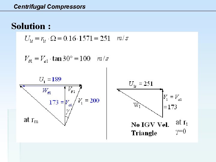 Centrifugal Compressors Solution : 