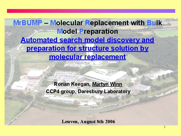 Mr. BUMP – Molecular Replacement with Bulk Model Preparation Automated search model discovery and